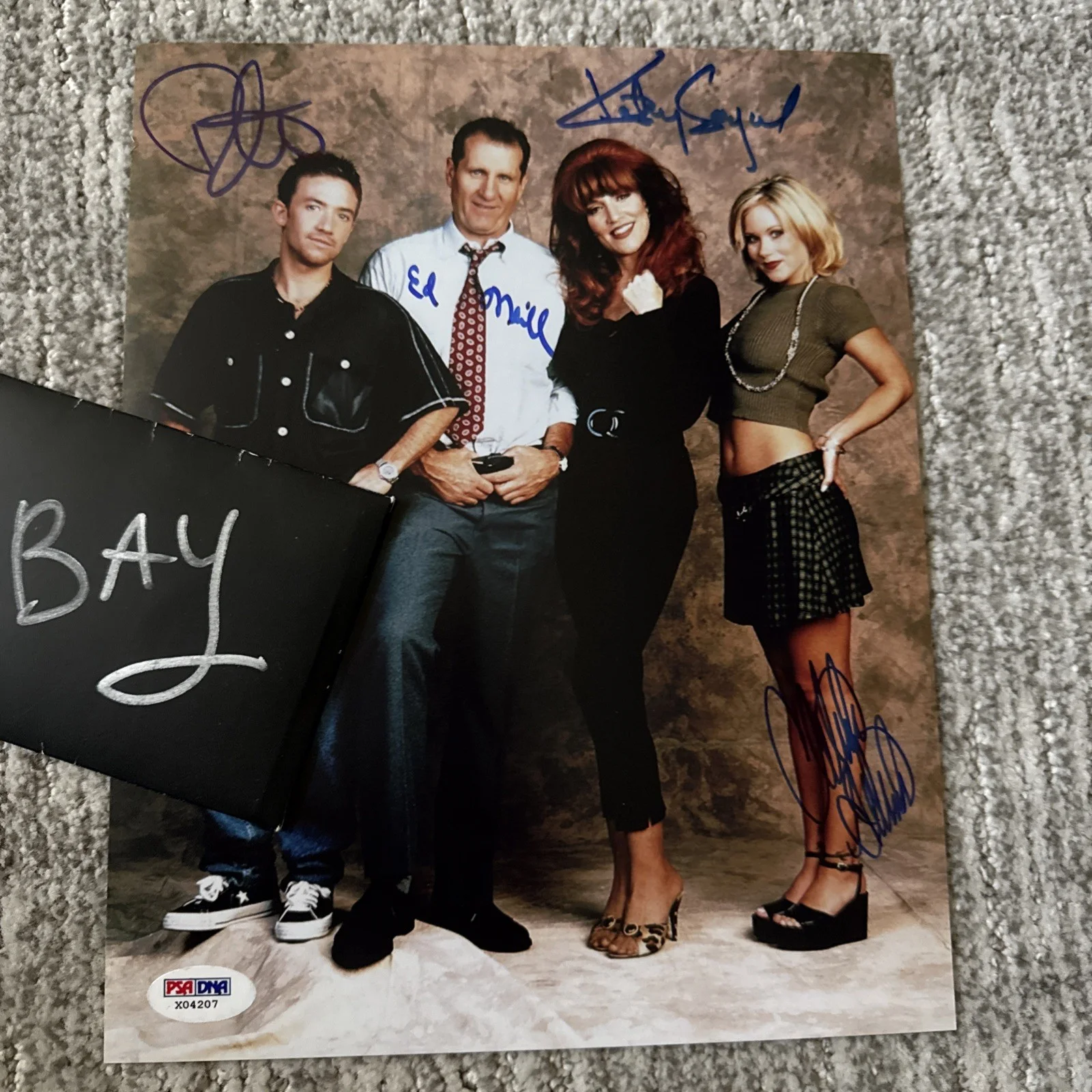 Cristina Applegate Katey Sagal Ed O’Neill David Faustino SIGNED PSA Married Cast, image 2