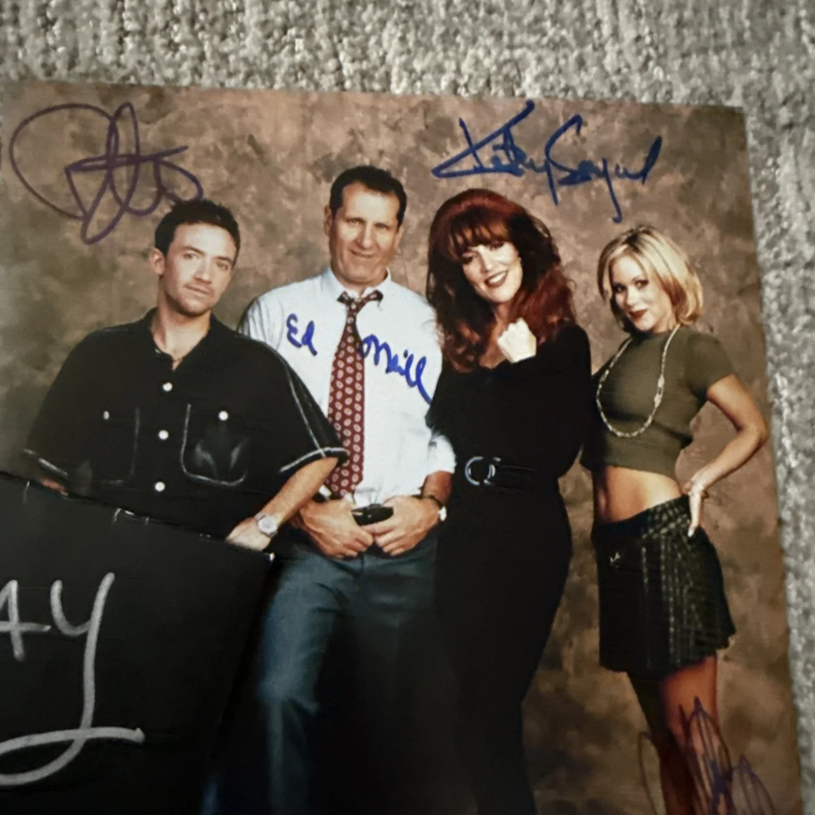 Cristina Applegate Katey Sagal Ed O’Neill David Faustino SIGNED PSA Married Cast, image 4