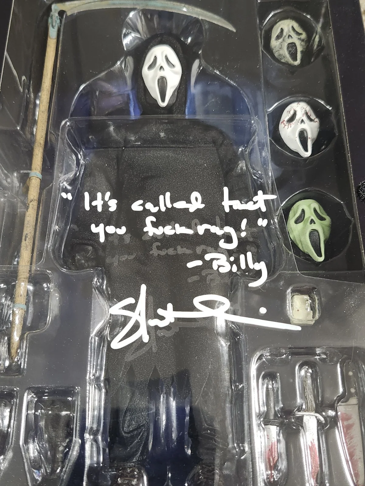 Skeet Ulrich "Billy" Signed Autographed Neca Ghostface Scream 7" Action Figure, изображение 2