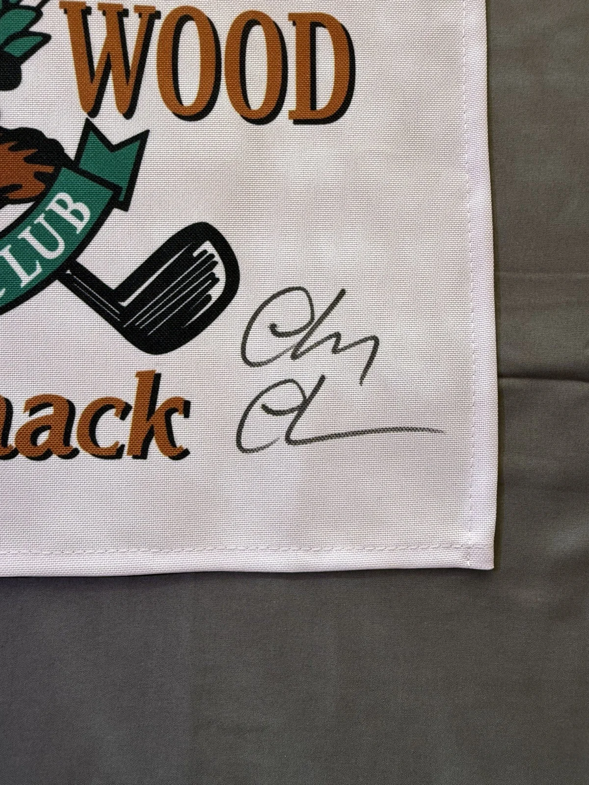Signed Caddy Shack Chevy Chase Autographed Golf Flag w/COA, image 2
