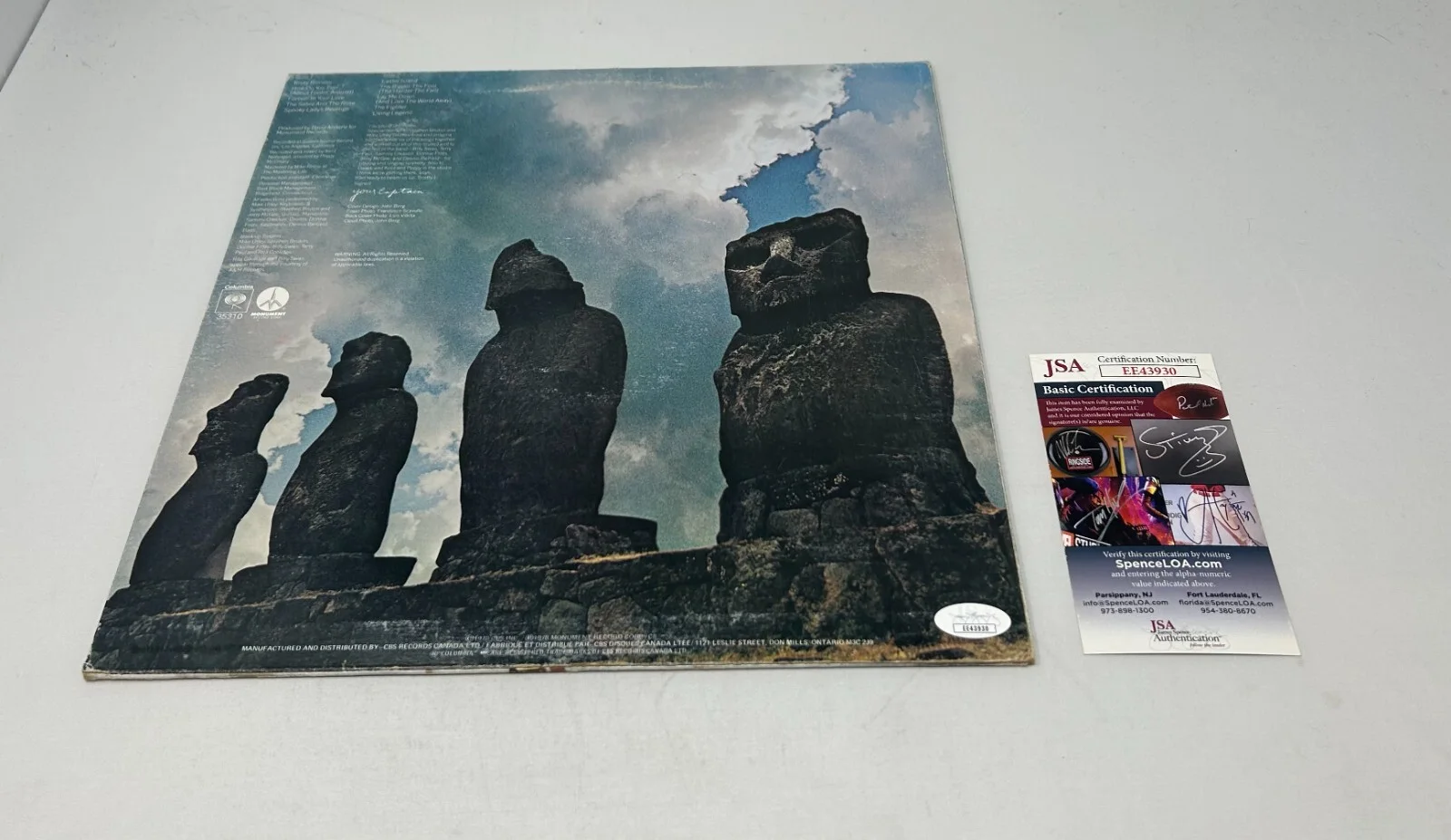 Kris Kristofferson signed Easter Island JSA COA, image 2