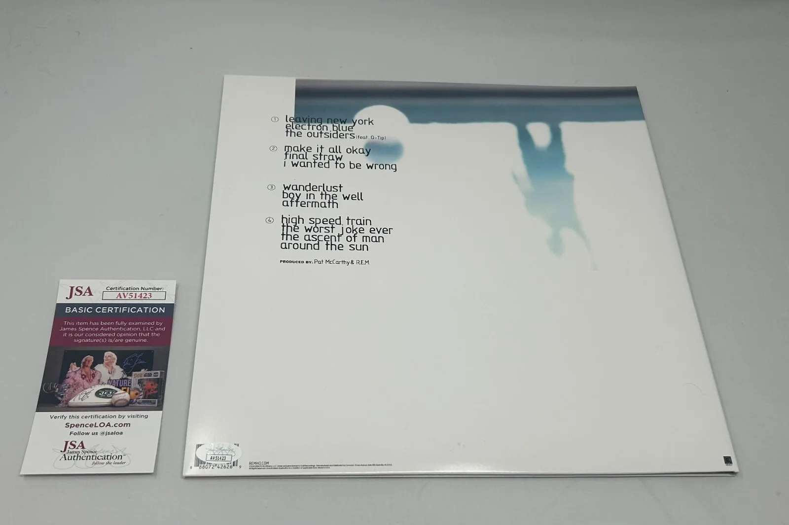 Peter Buck signed R.E.M REM Around The Sun Album JSA COA, image 2