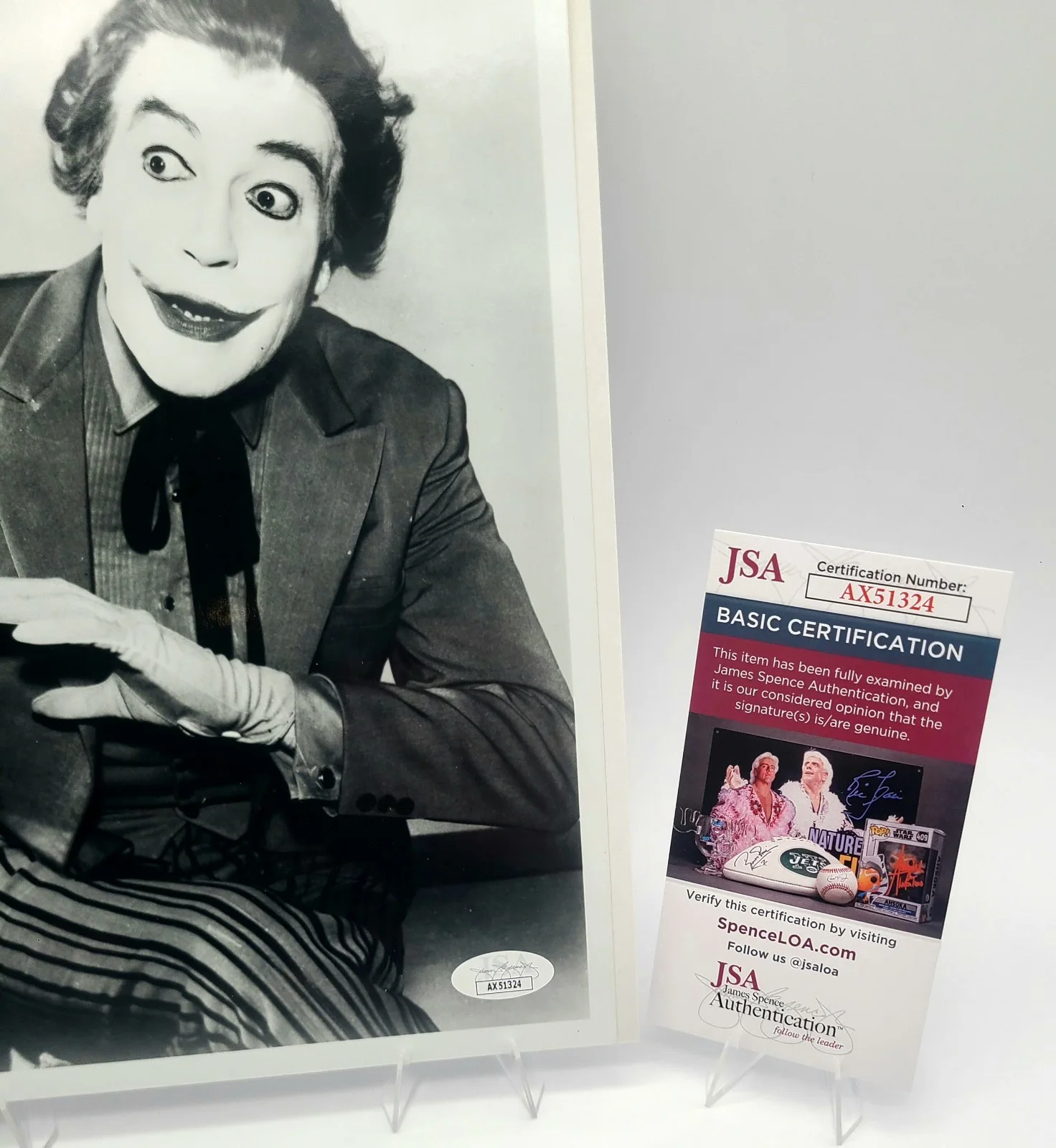 Cesar Romero — Cesar Romero Signed 8x10 Photo as Joker – Batman – JSA Authenticated Auto, image 4