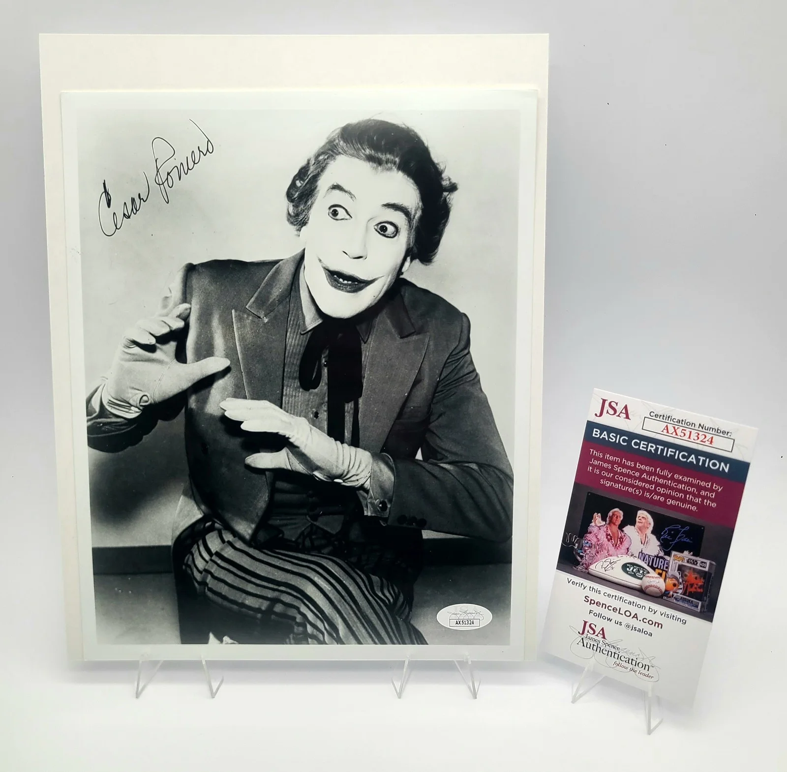Cesar Romero — Cesar Romero Signed 8x10 Photo as Joker – Batman – JSA Authenticated Auto, image 5