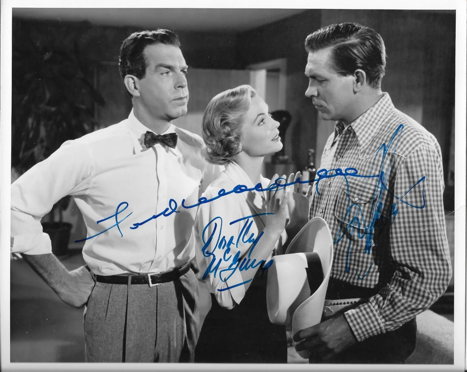 Fred MacMurray & Dorothy McGuire — Double-Weight Vintage 8 x 10 Photo Signed By FRED MACMURRAY & DOROTHY MCGUIRE
