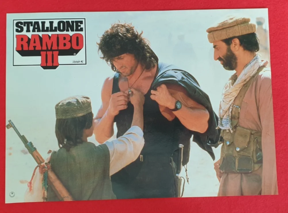 Rambo III (1988) Original German Lobby Cards Set of 16 30x21cm Glossy Stallone, изображение 2