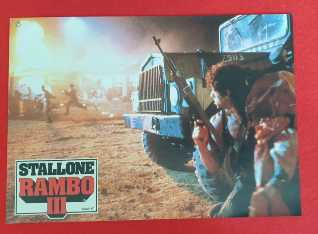 Rambo III (1988) Original German Lobby Cards Set of 16 30x21cm Glossy Stallone, изображение 3
