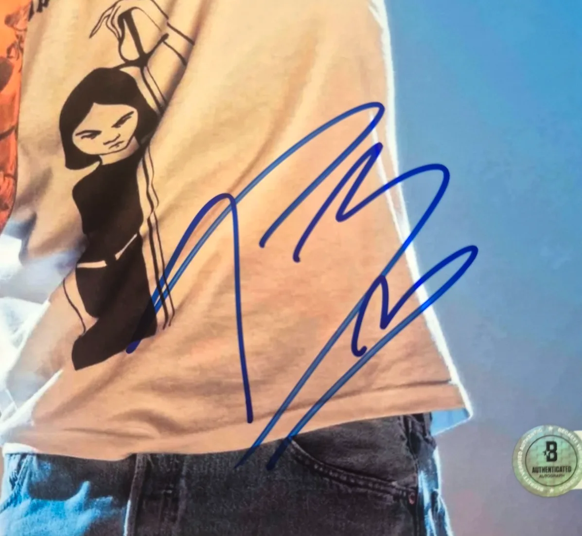 POST MALONE SIGNED AUTOGRAPHED 8X10 PHOTO AUSTIN STONEY CONGRATULATIONS BAS COA, image 2