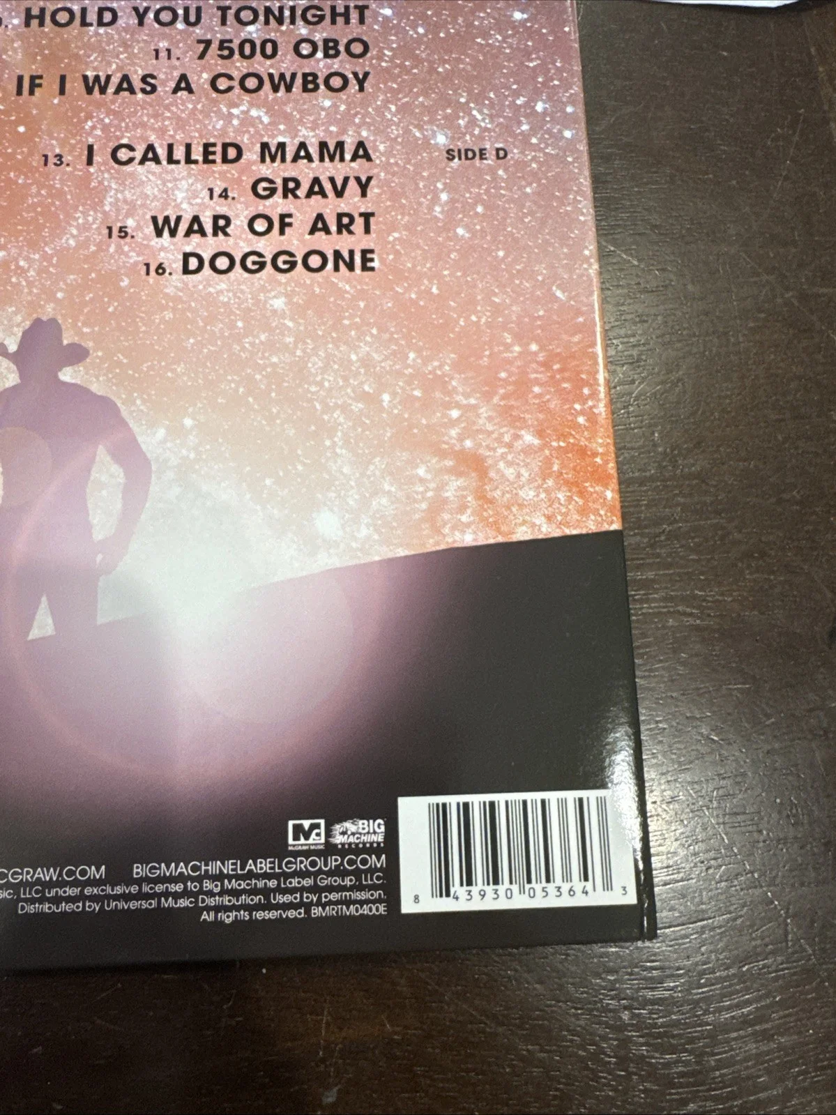 Tim McGraw Signed Here On Earth Colored Vinyl Record Album LP Country LEGEND RAD, image 5