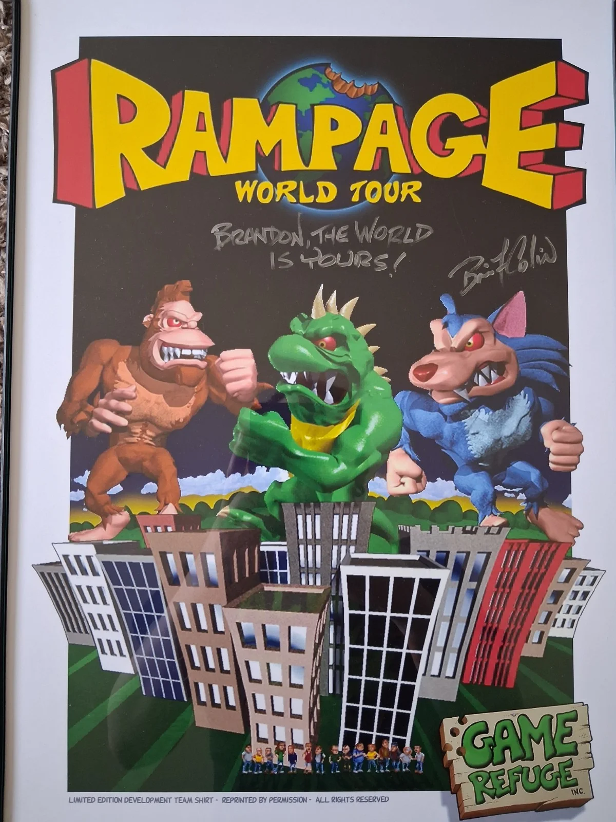 Rampage World Tour Signed Poster, image 2