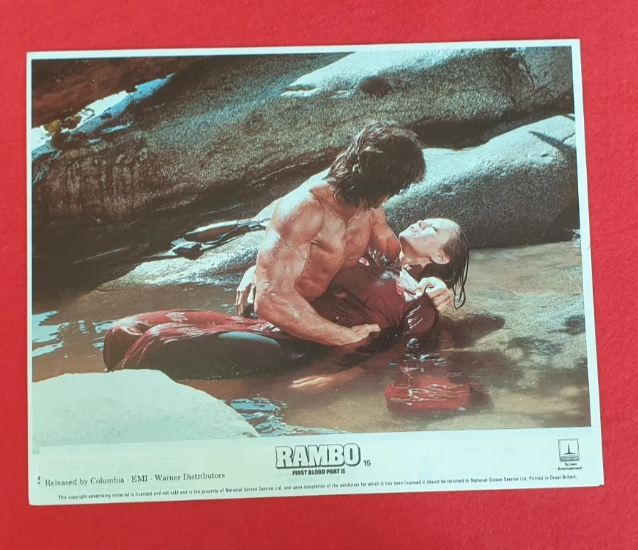 Rambo First Blood II(1985) Lobby Cards x8 Original 10x8 Film Stills Set Stallone, image 4