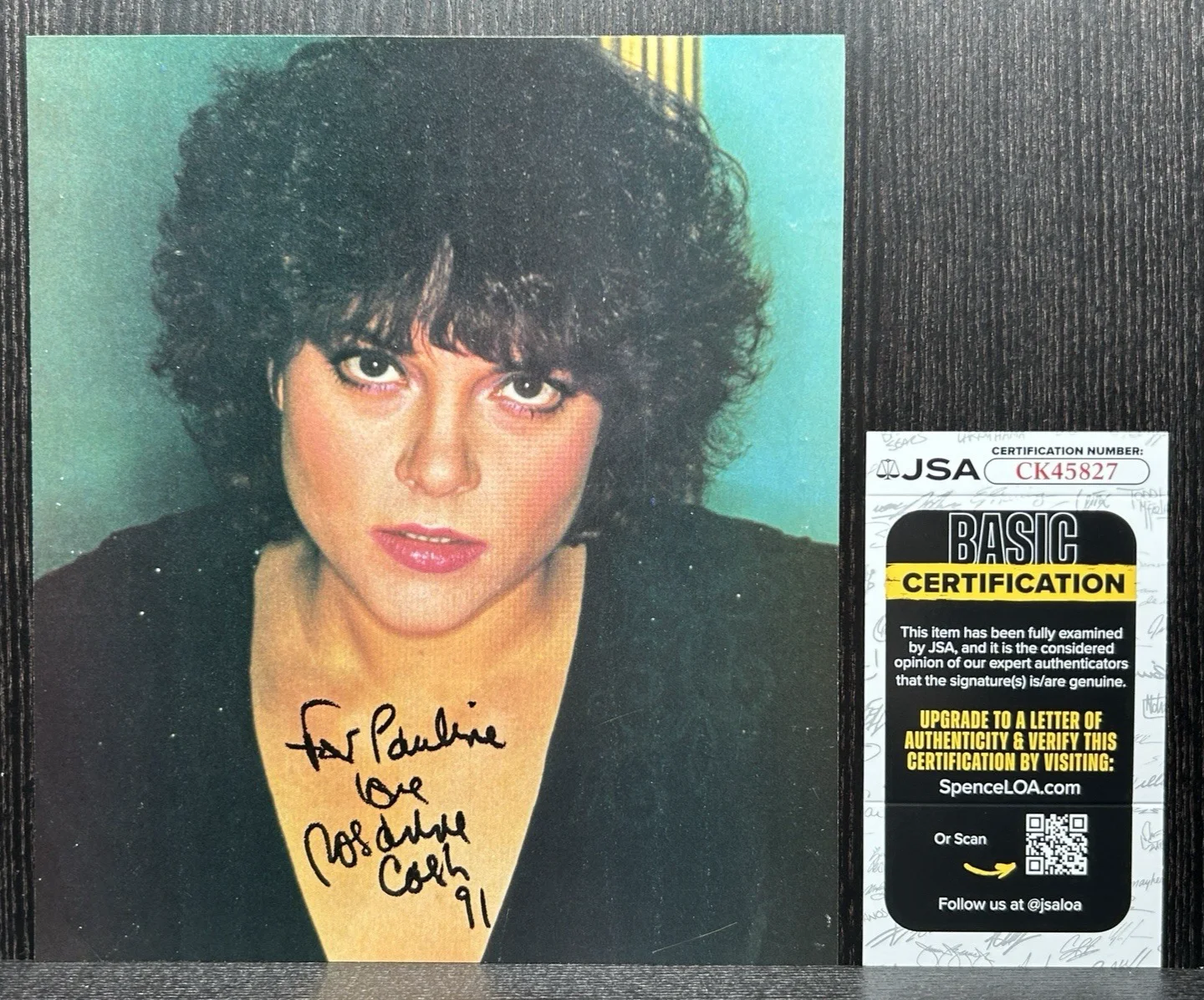 Roseanne Cash — ROSANNE CASH SIGNED MAGAZINE PAGE Original Autograph JSA COA The Little Rascals
