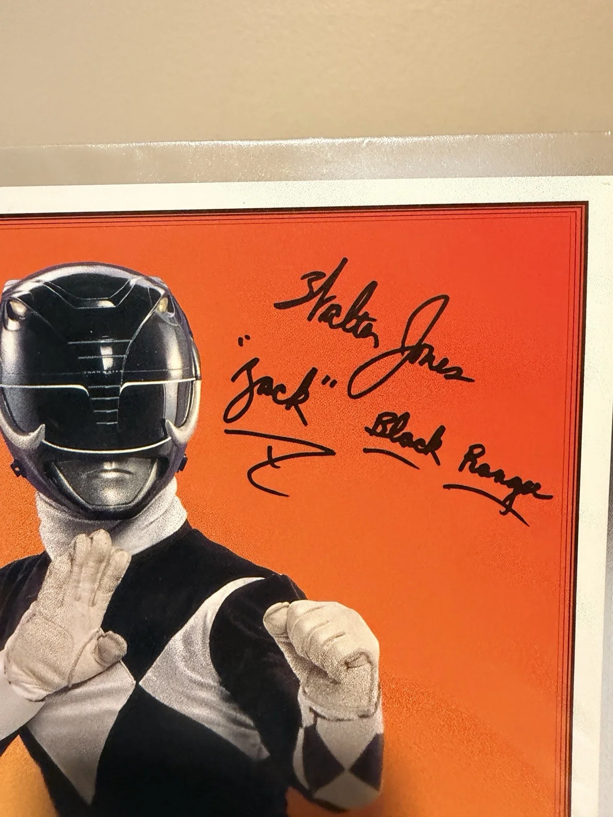 Walter Jones — Mighty Morphin Power Rangers Black Ranger Zach signed Photo Walter Jones Auto, изображение 2
