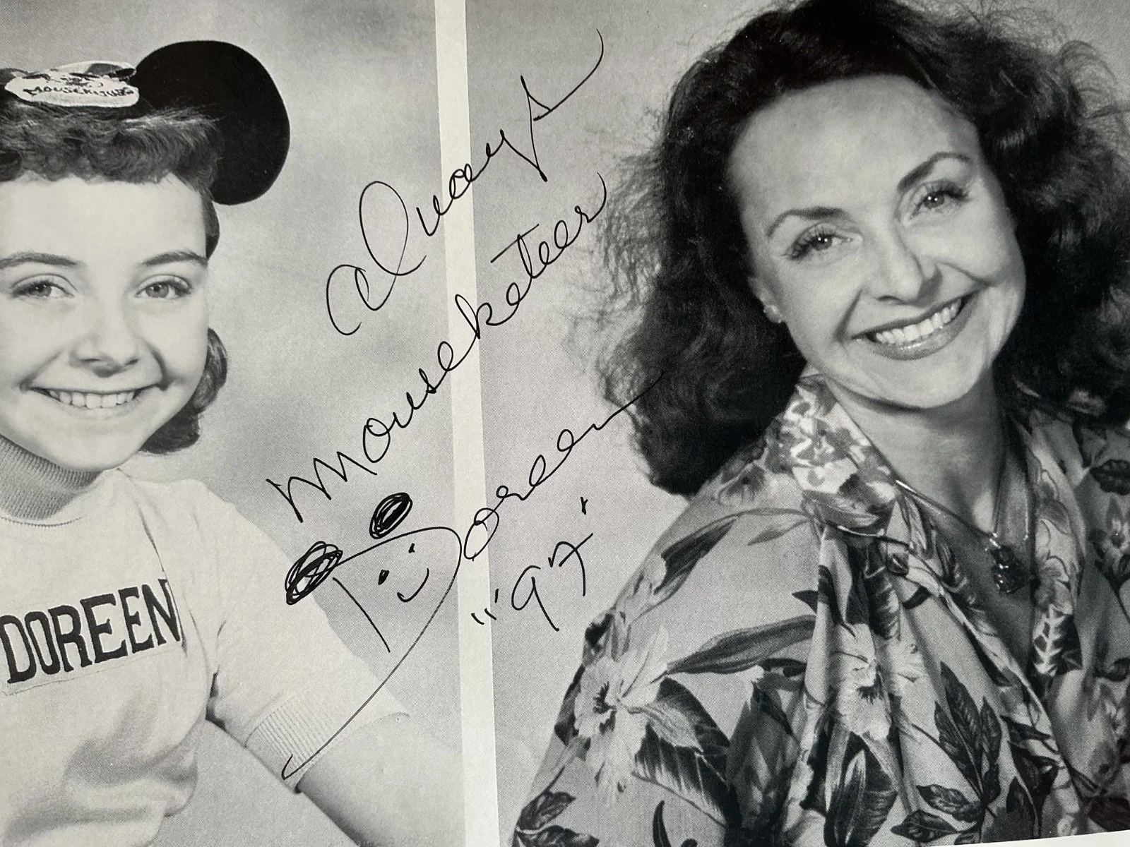 Doreen Tracy — Doreen Tracy Disneyland Mouseketeer Actress Signed 8.5x11 Promo Page Photo, изображение 2
