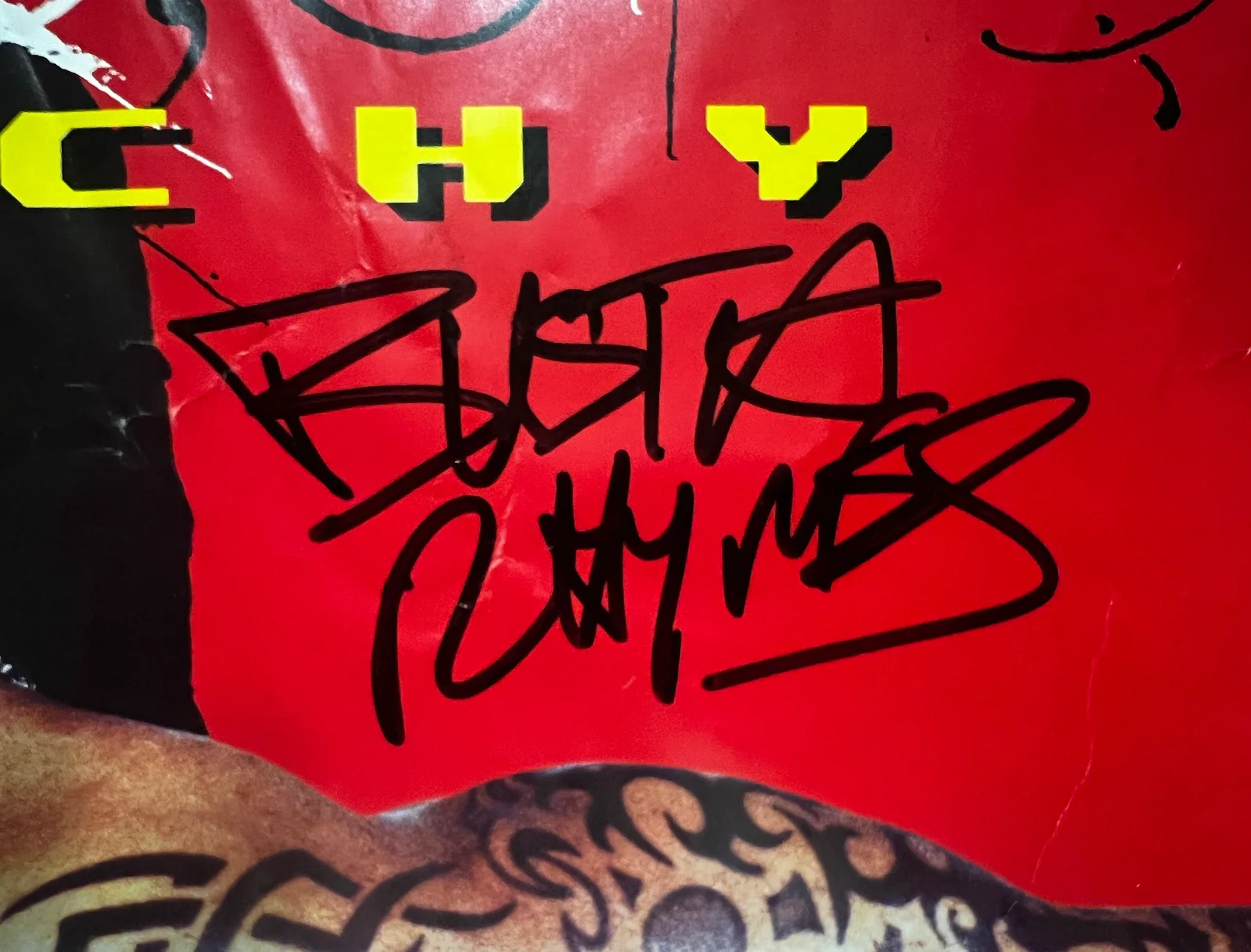 BUSTA RHYMES - SIGNED - ANARCHY Promotional Poster 18"x24", image 2