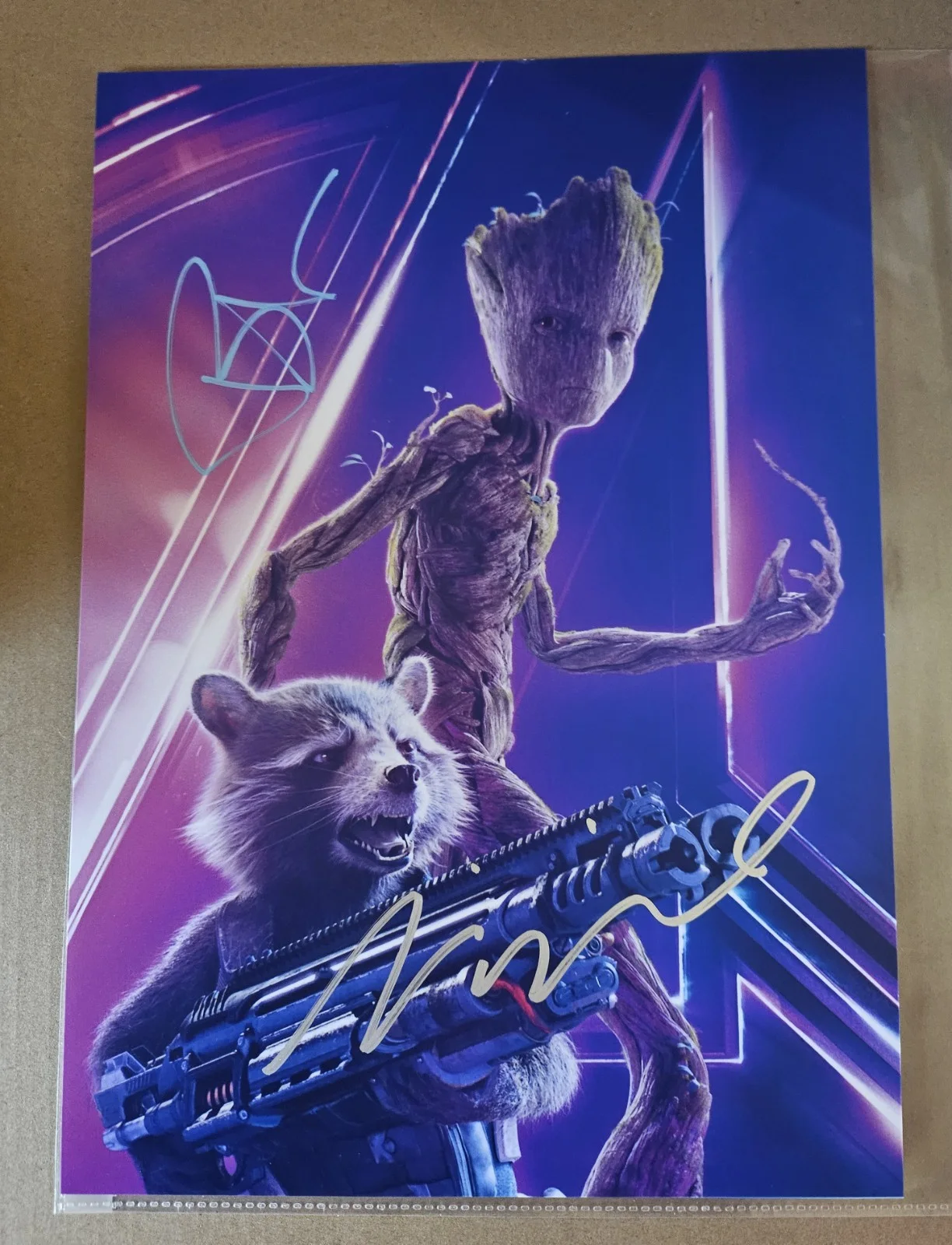ORIGINAL VIN DIESEL & BRADLEY COOPER AUTOGRAPHS! 8X12" PHOTO W/ COA G.GALAXY 🎬, изображение 3