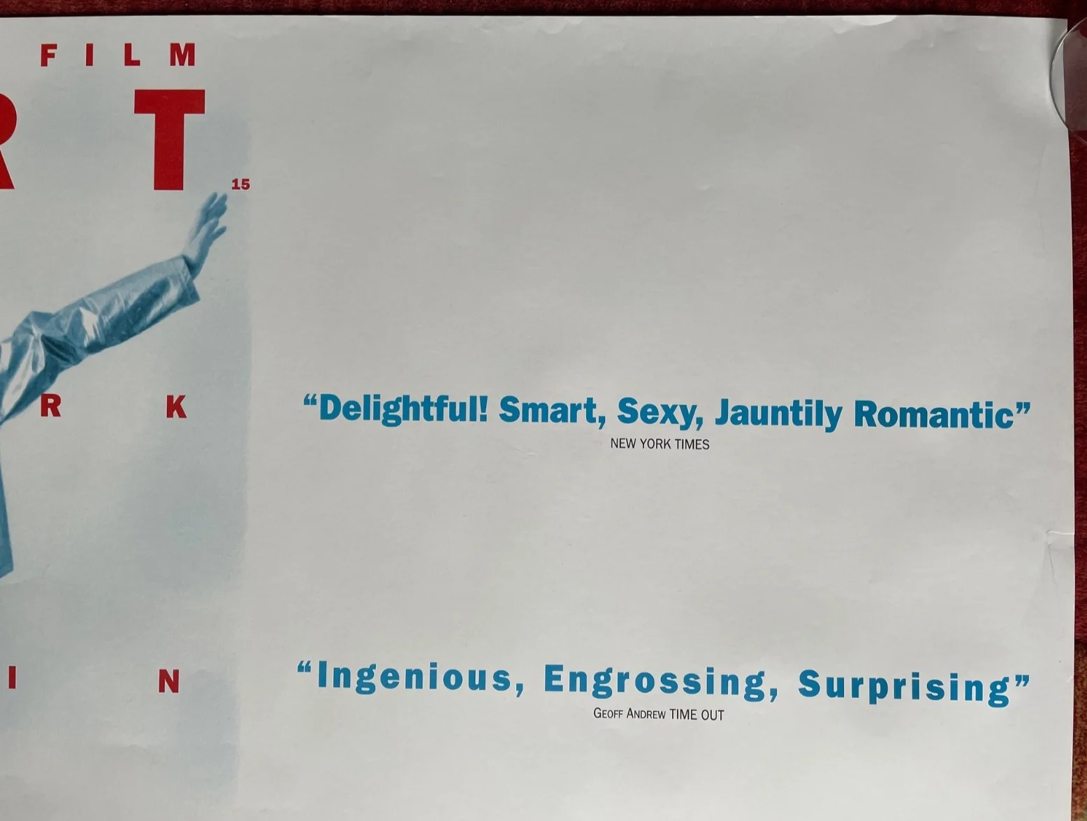 FLIRT (1995) Original UK Quad Movie Poster Hal Hartley Director, изображение 3