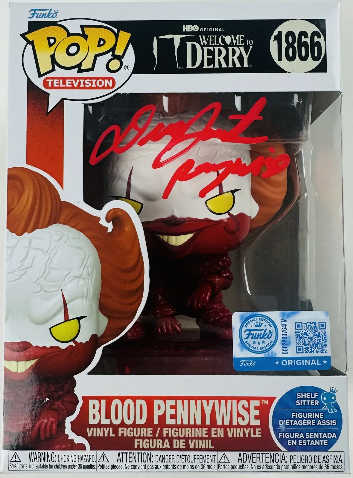 Dustin Faith — Dustin Faith Signed Blood Pennywise Funko 1866 Welcome to Derry Autograph BAS 27