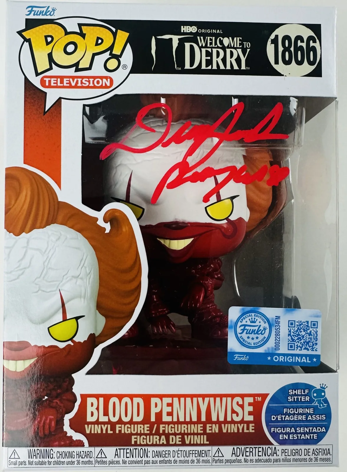 Dustin Faith — Dustin Faith Signed Blood Pennywise Funko 1866 Welcome to Derry Autograph BAS 26