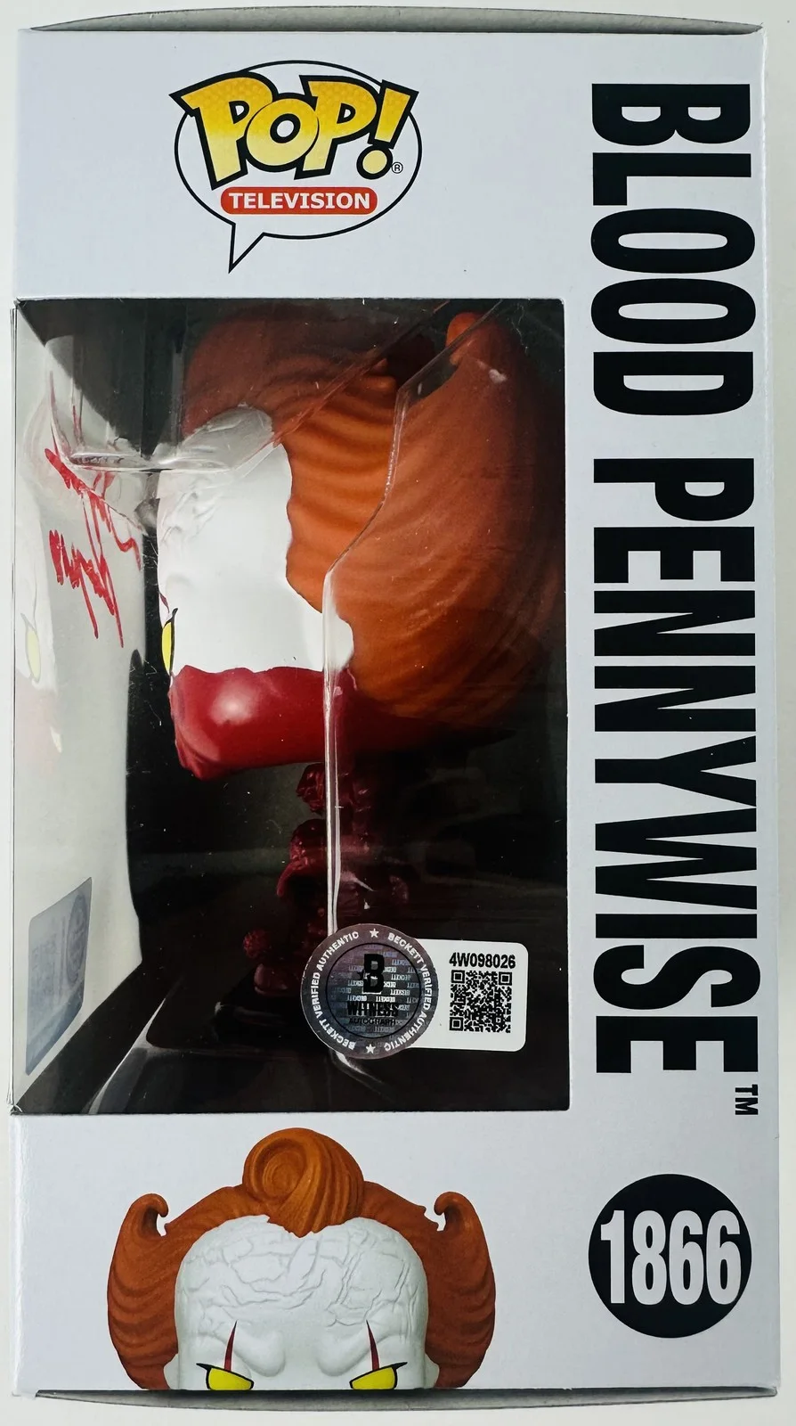 Dustin Faith — Dustin Faith Signed Blood Pennywise Funko 1866 Welcome to Derry Autograph BAS 26, изображение 2