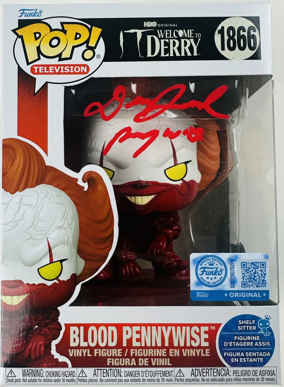 Dustin Faith — Dustin Faith Signed Blood Pennywise Funko 1866 Welcome to Derry Autograph BAS 24