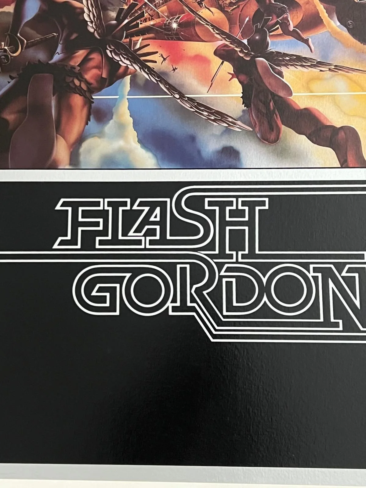 FLASH GORDON Original foil Advance poster LINEN BACKED 1980 Art by Philip Castle, image 3