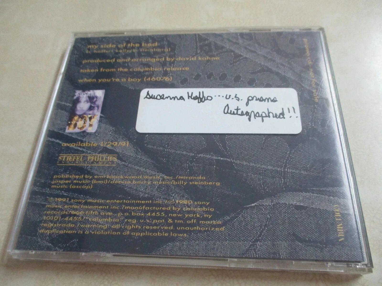 SUSANNA HOFFS (THE BANGLES) AUTHENTIC SIGNED/AUTOGRAPHED PROMO SOLO CD, image 4
