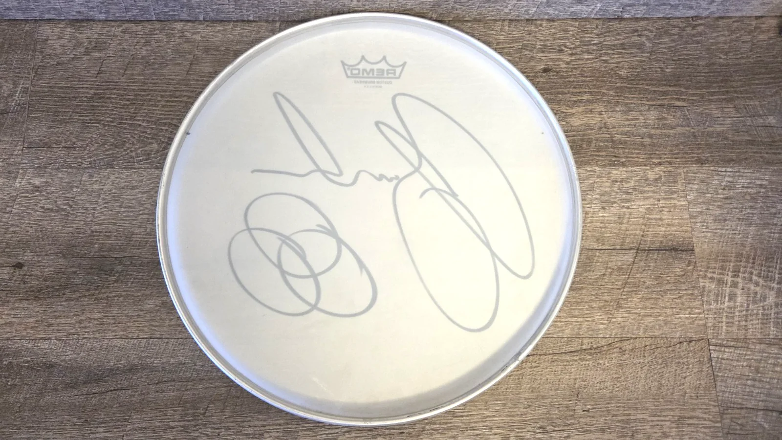 Authentic Jason Bonham Autographed 14" Remo Drum Head Led Zeppelin Sammy Hagar, image 4