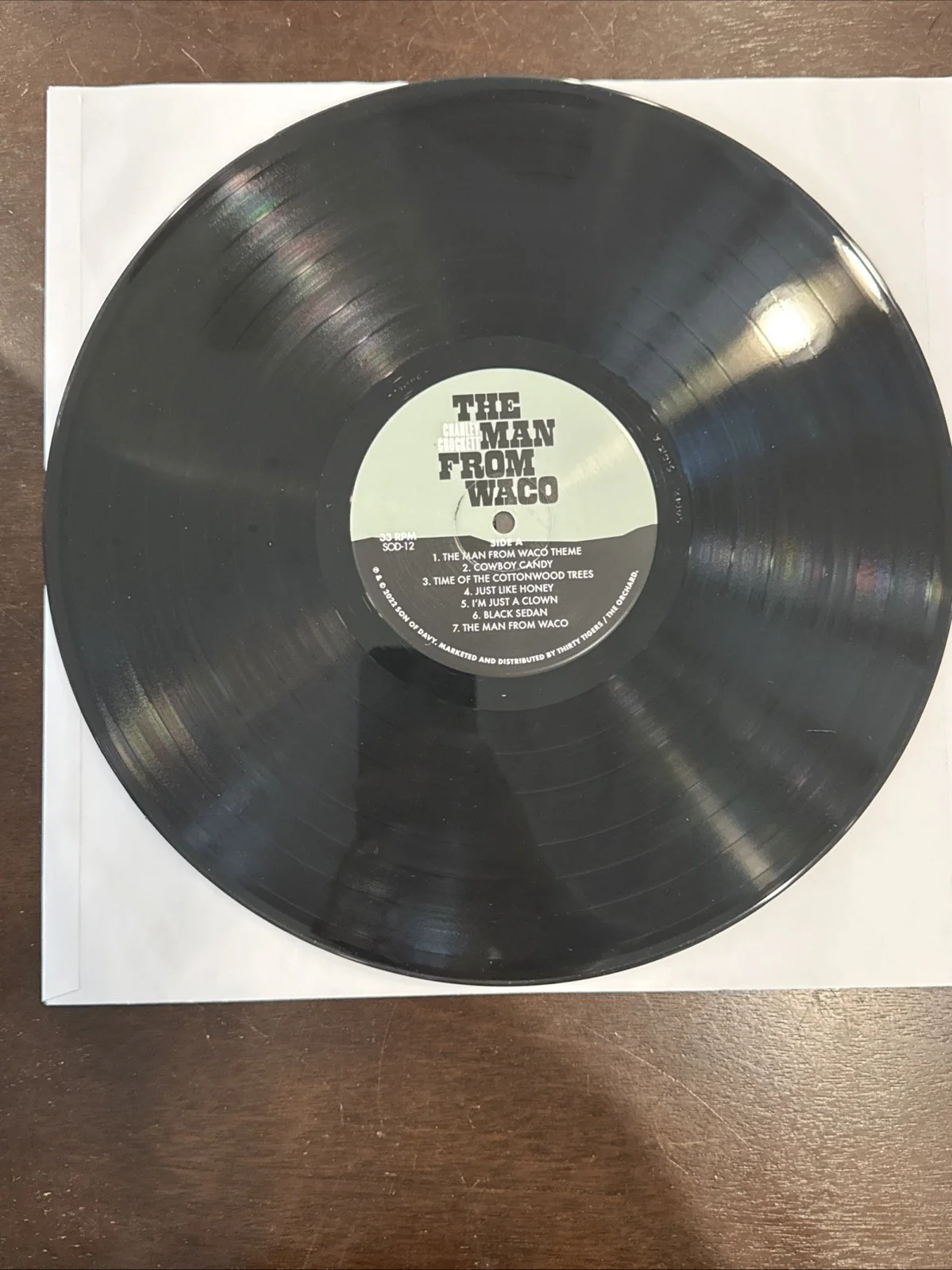 CHARLEY CROCKETT SIGNED THE MAN WACO VINYL RECORD LP Order Confimation Autograph, image 4