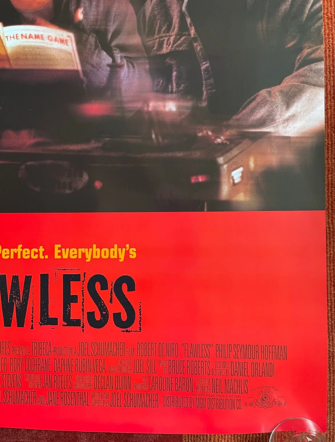 FLAWLESS (1999) Original UK One Sheet Movie Poster Robert De Niro, image 5