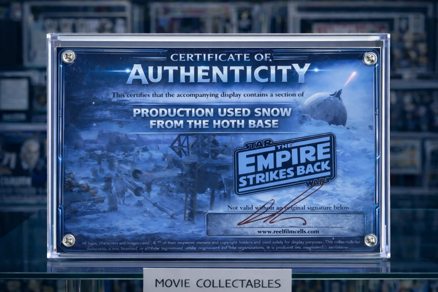 Production Used Hoth Snow – Empire Strikes Back Star Wars Movie Prop + COA, изображение 2