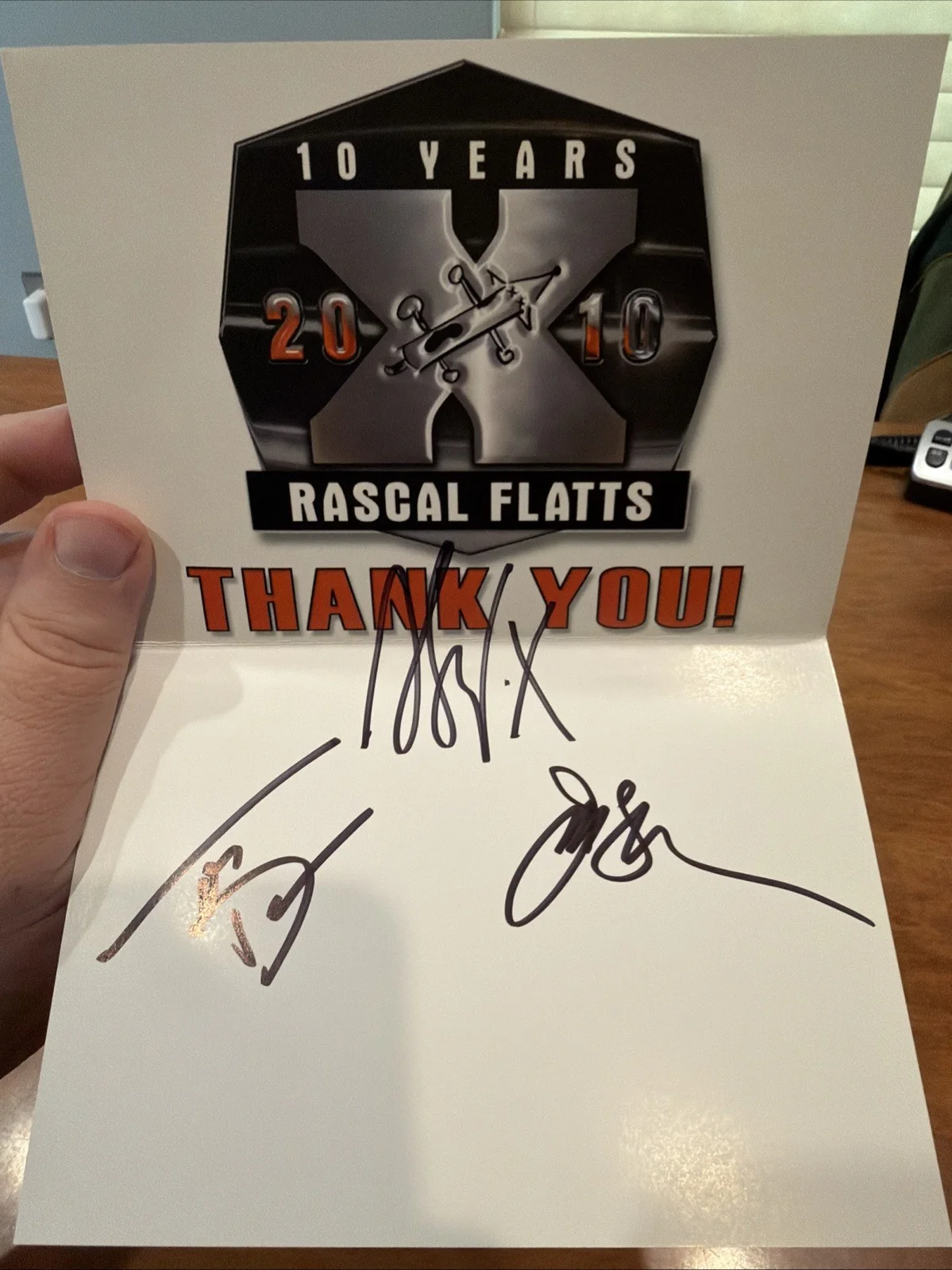 Rascal Flatts Signed Nothing Like This Tour Thank You Card 10 Years JC Penney, image 5