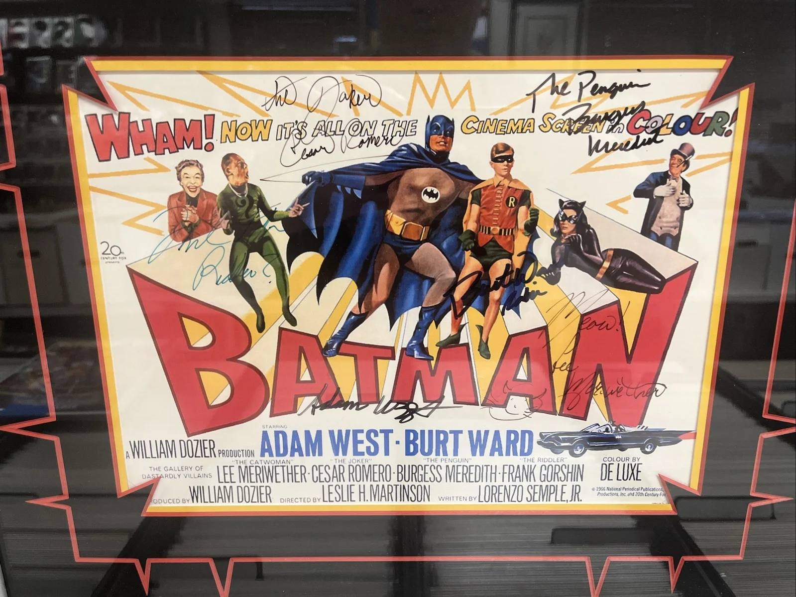 Adam West, Burt Ward, Burgess Meredith, Frank Gorshin — Batman Signed Cast West, Ward , Romero, Gorshin, Meredith An Meriwether!, image 2