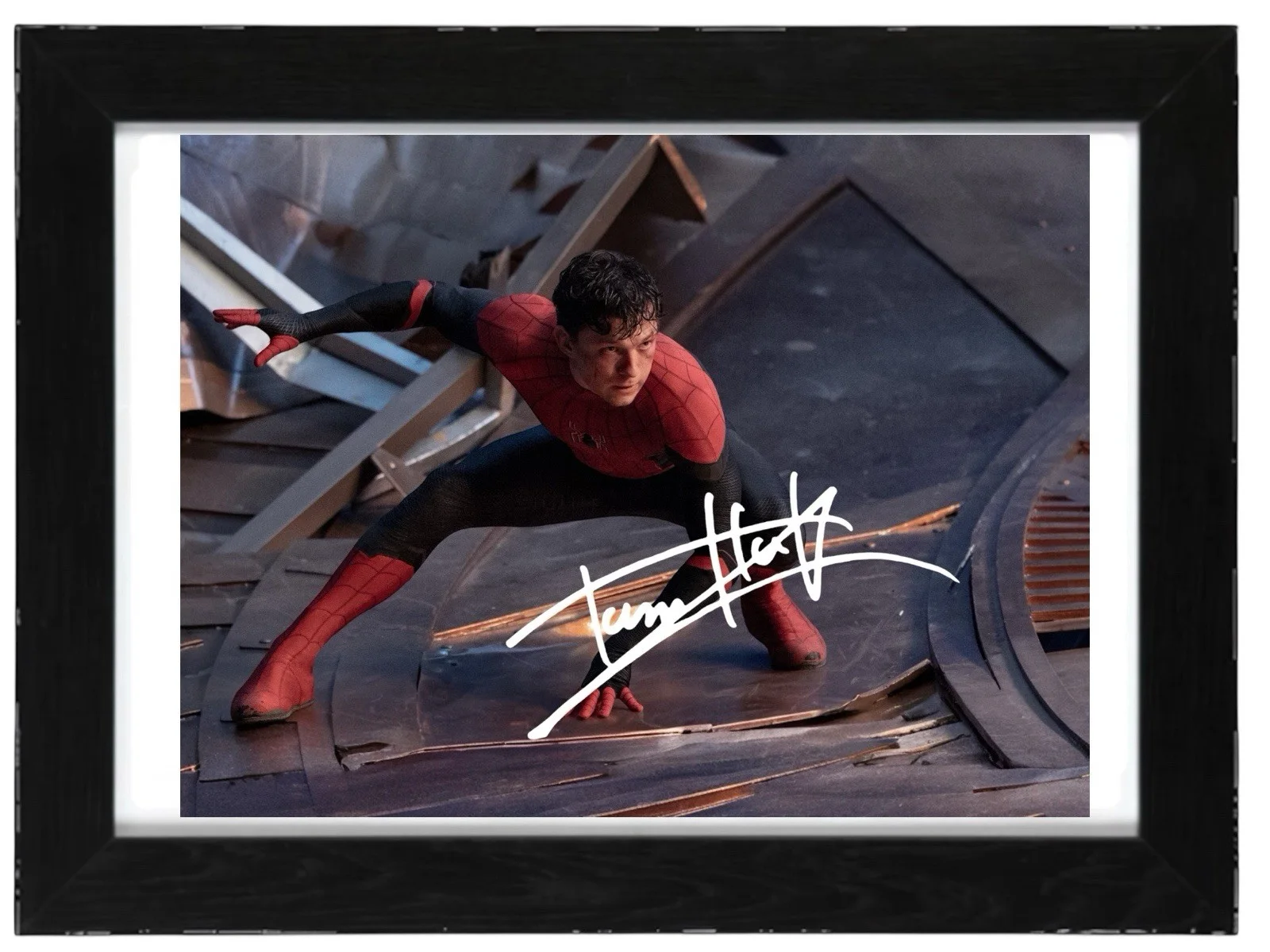 Tom Holland Signed Autograph PHOTO Pre Print Film 6x4/A4/A4 Framed Spiderman, изображение 2