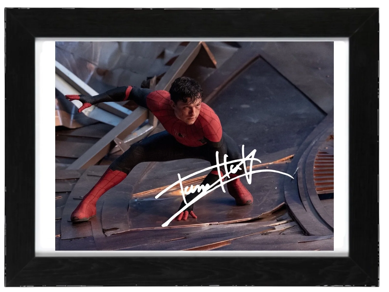 Tom Holland Signed Autograph PHOTO Pre Print Film 6x4/A4/A4 Framed Spiderman, изображение 3