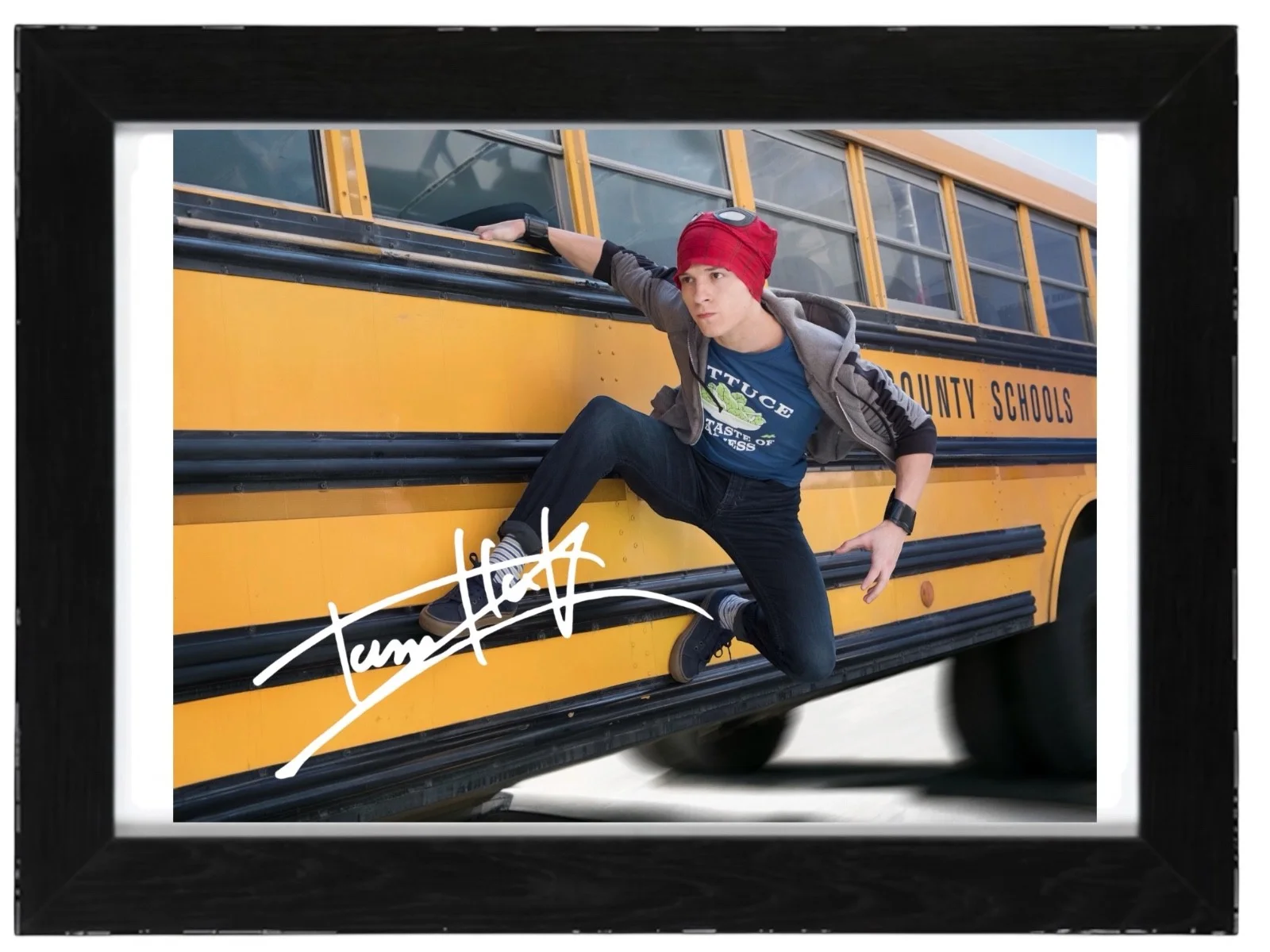 Tom Holland Signed Autograph PHOTO Pre Print Film 6x4/A4/A4 Framed Spiderman, изображение 3