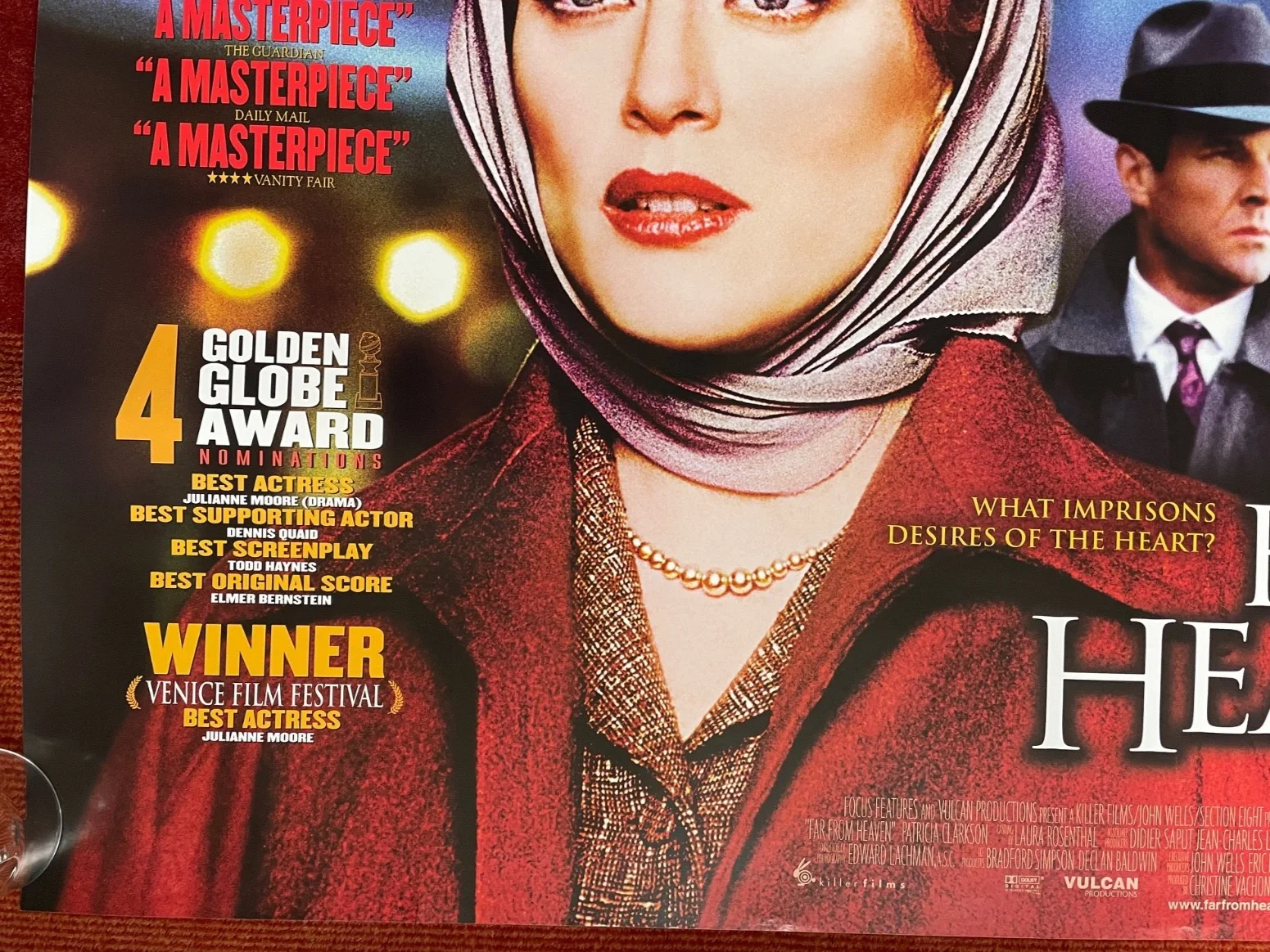 FAR FROM HEAVEN (2002) Original UK Quad Movie Poster Julianne Moore, изображение 4