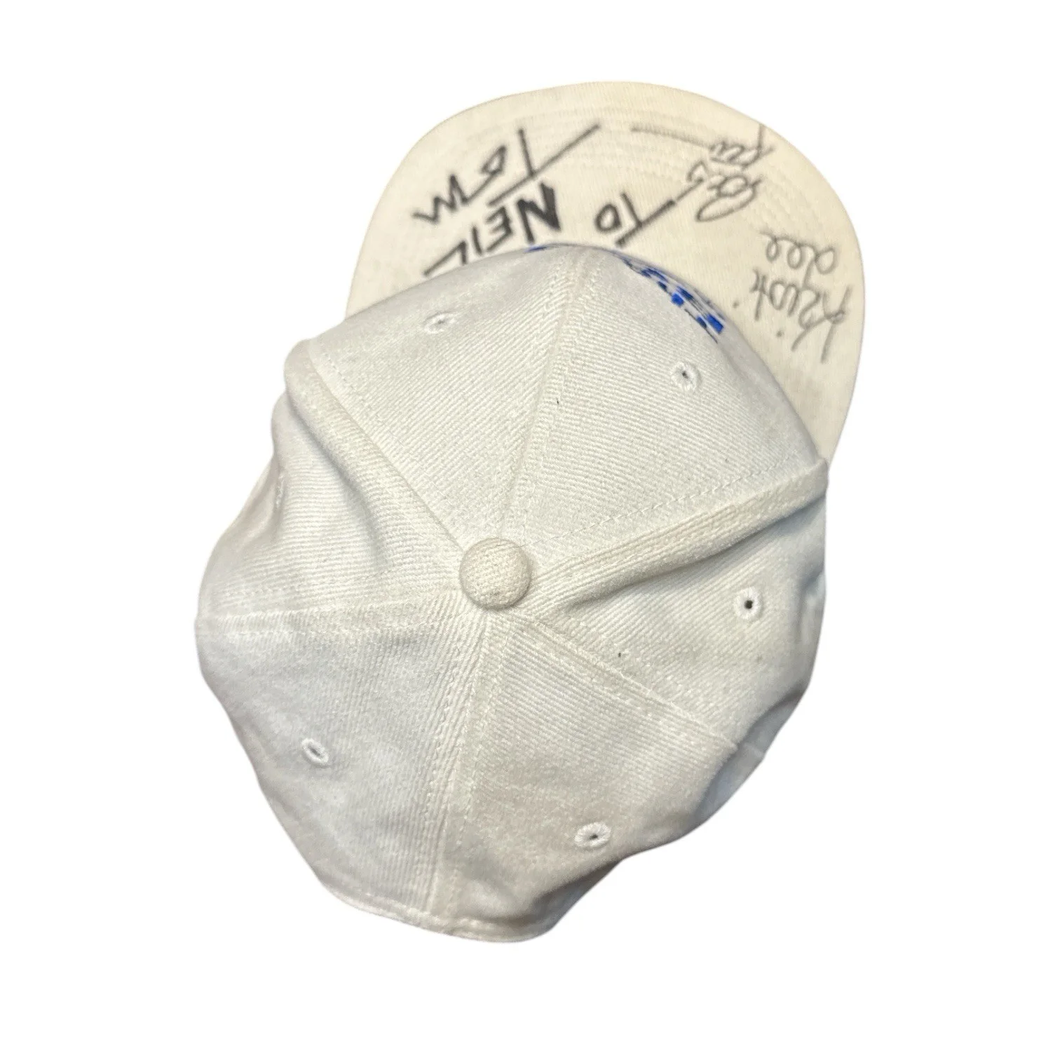 Bob, Tom, Kristi Lee — Bob & Tom Show Cast AUTOGRAPH Baseball Hat! Q95 WFBQ Radio Hosts SIGNED x3 RARE, изображение 5