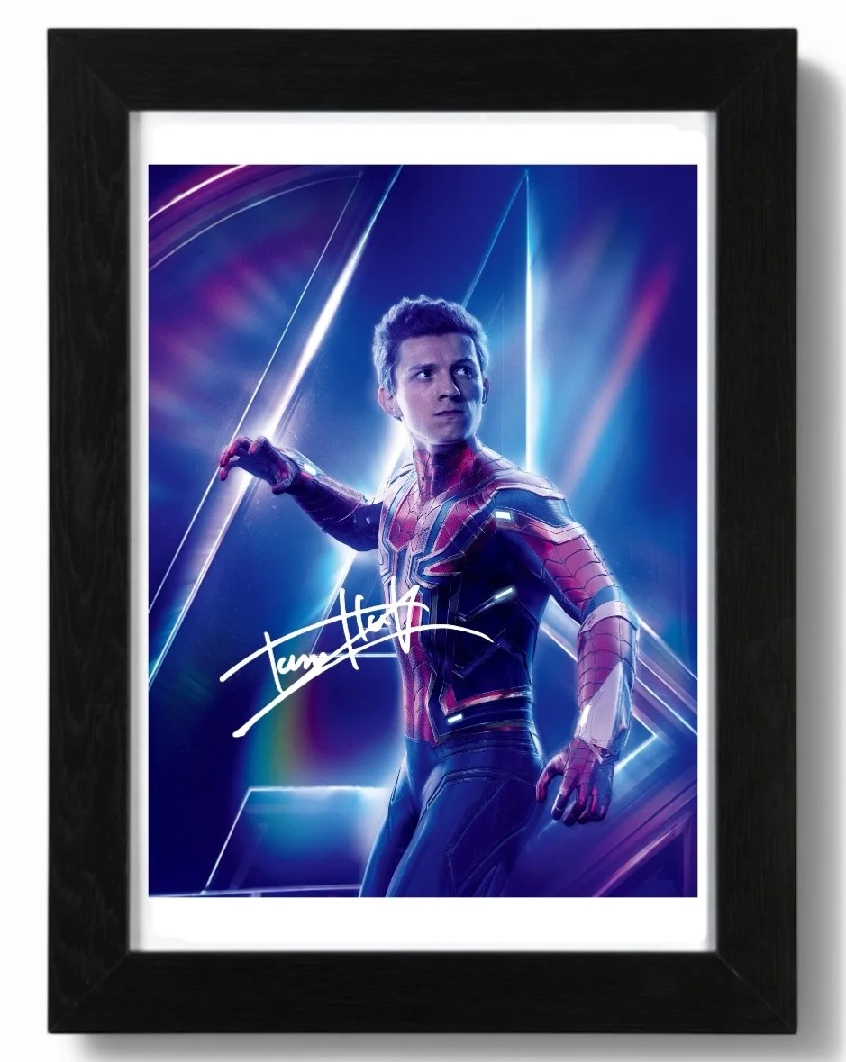 Tom Holland Signed Autograph PHOTO Pre Print Film 6x4/A4/A4 Framed Spiderman, изображение 3