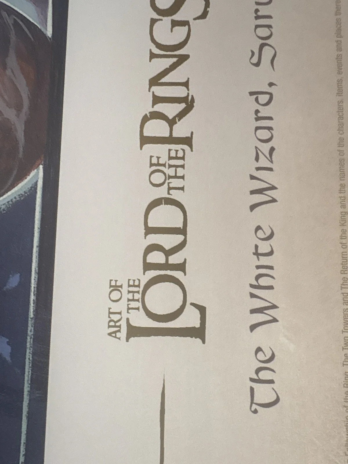 Rare Lord Of The Rings Concept art print The White Wizard Saruman Jeremy Bennett, изображение 4