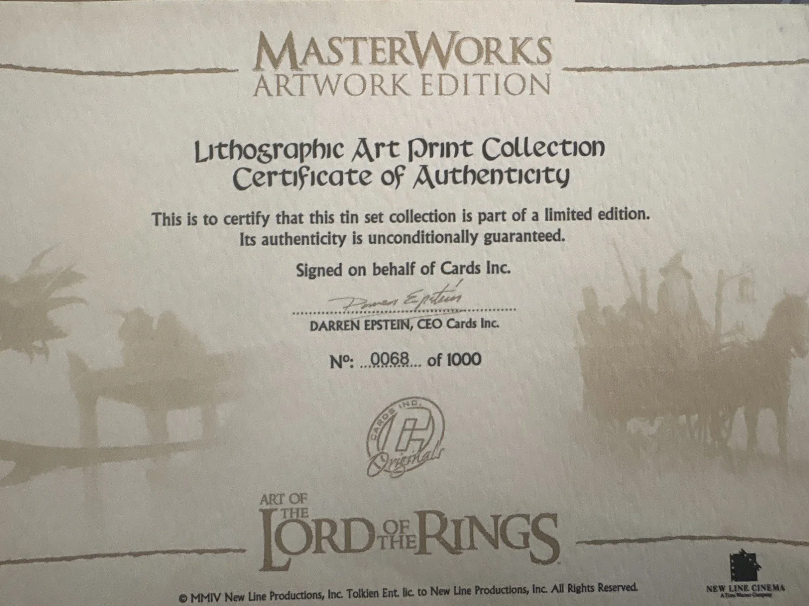 Rare Lord Of The Rings Concept art print The White Wizard Saruman Jeremy Bennett, изображение 5
