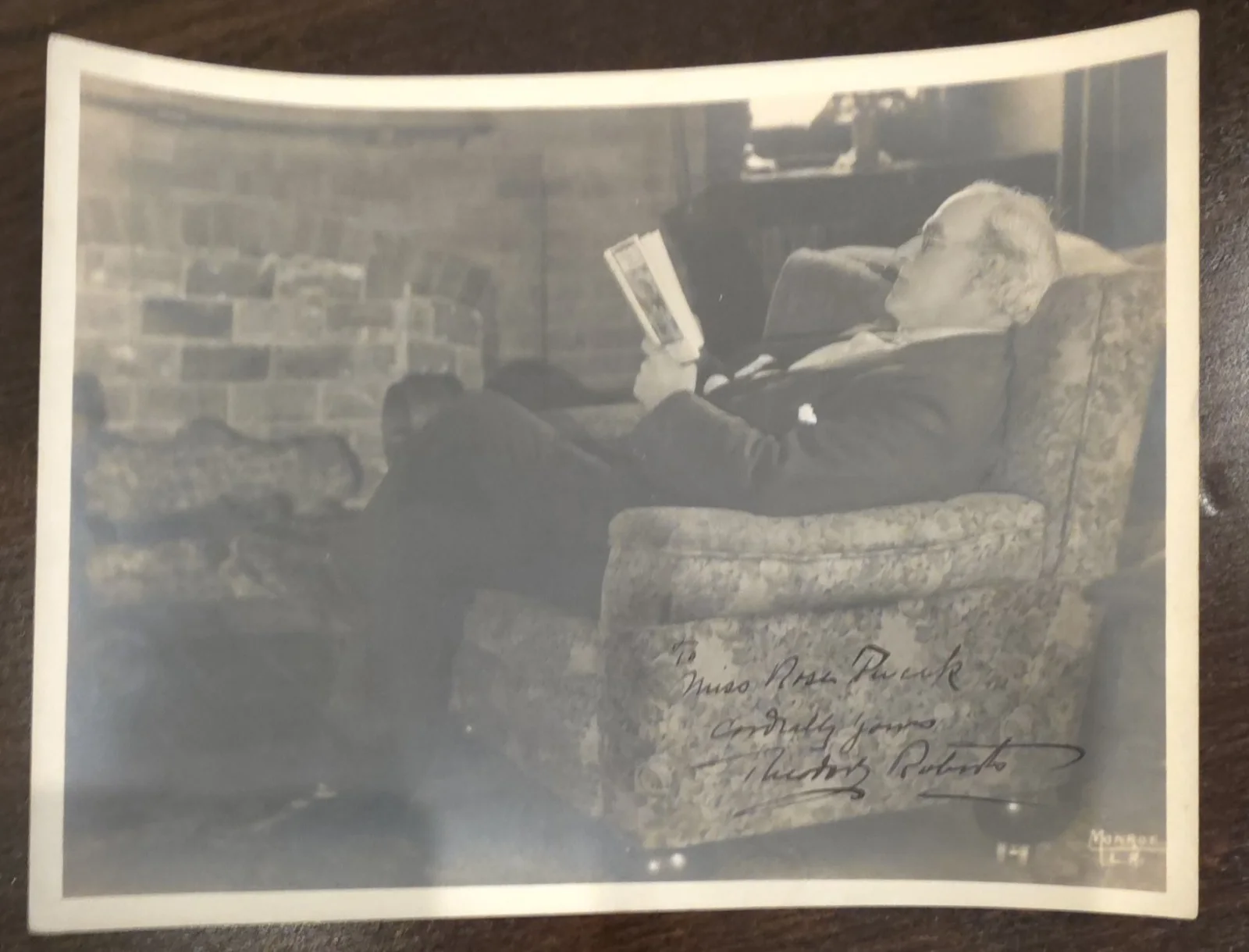 VTG Theodor Roberts Movie Star Lifestyle AutographDedicated Photo By Monroe LA, изображение 2