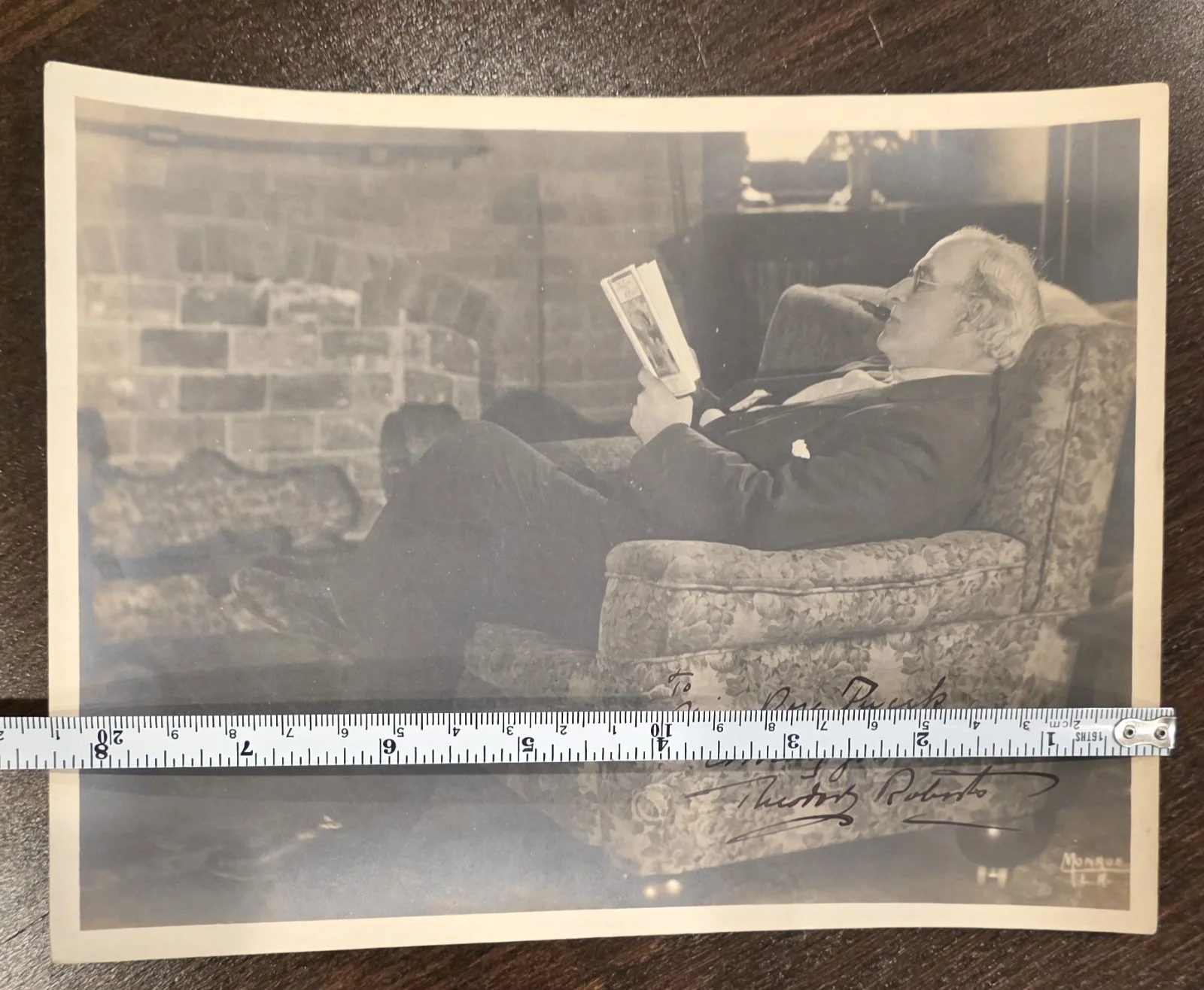 VTG Theodor Roberts Movie Star Lifestyle AutographDedicated Photo By Monroe LA, изображение 4