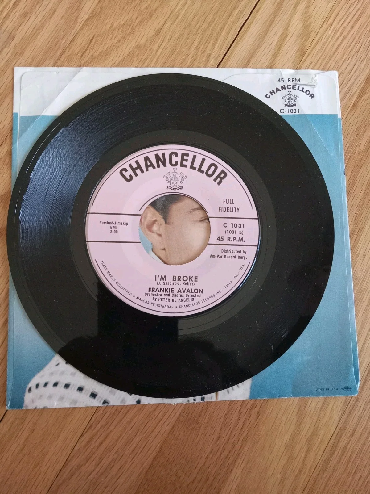 Frankie Avalon 45 Rpm Record, image 3