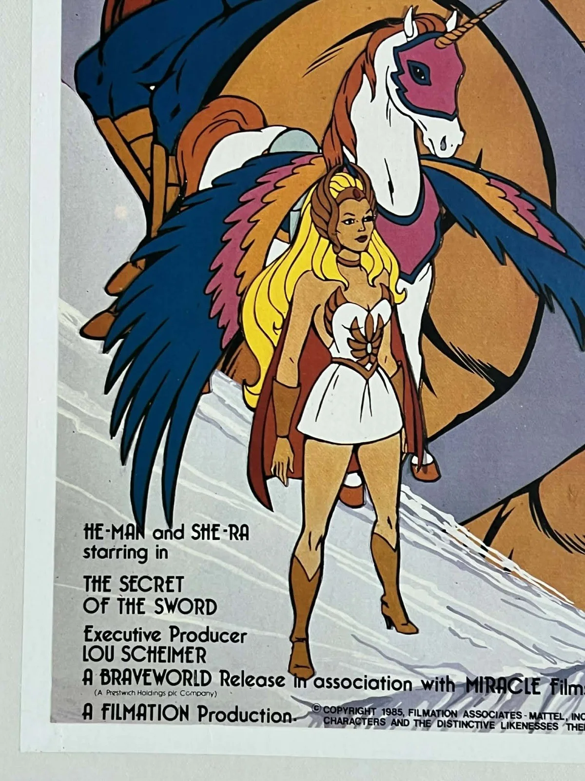 He-Man & She-Ra The Secret of the Sword 1985 UK Quad Film Poster LINEN BACKED, изображение 4