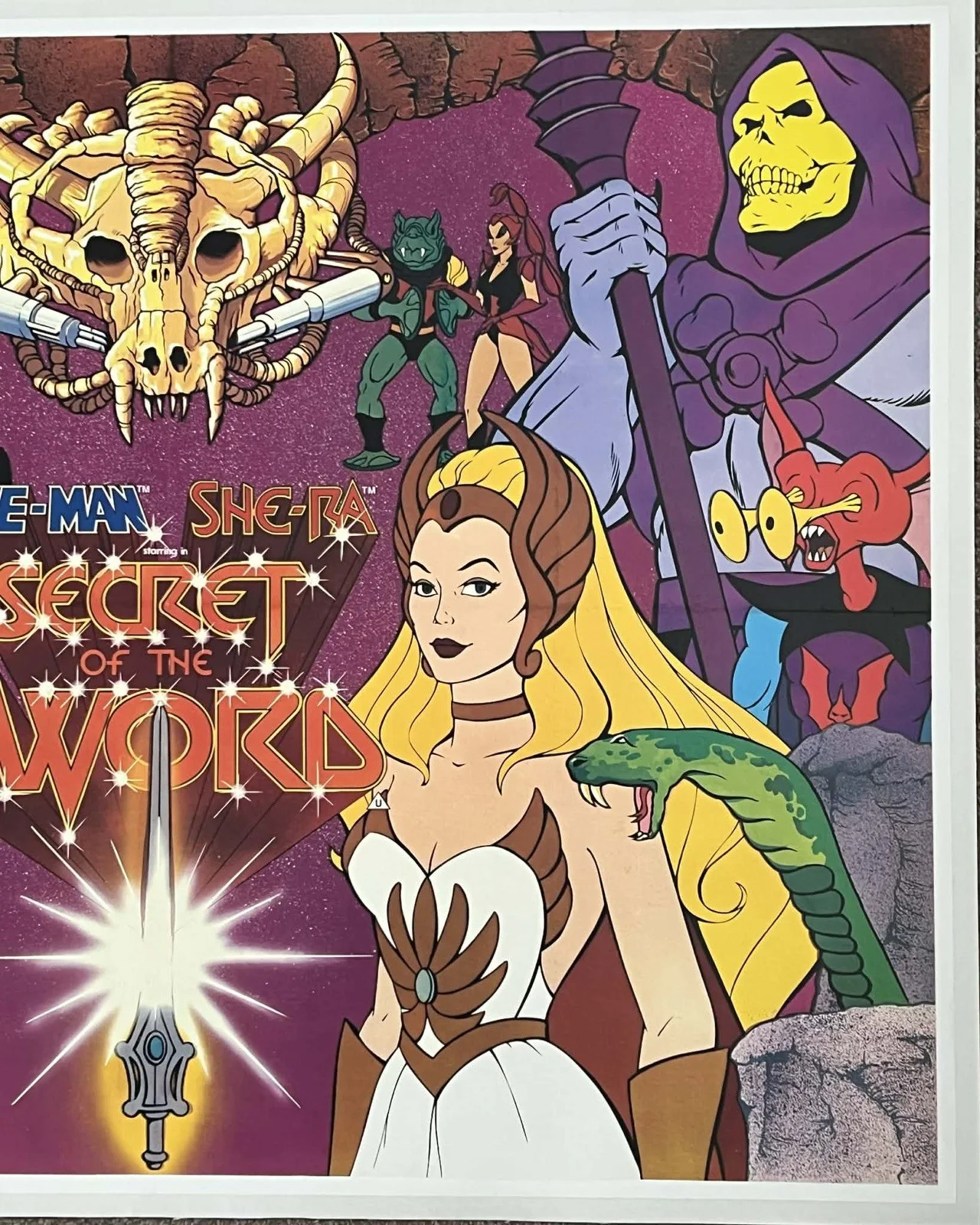 He-Man & She-Ra The Secret of the Sword 1985 UK Quad Film Poster LINEN BACKED, изображение 5