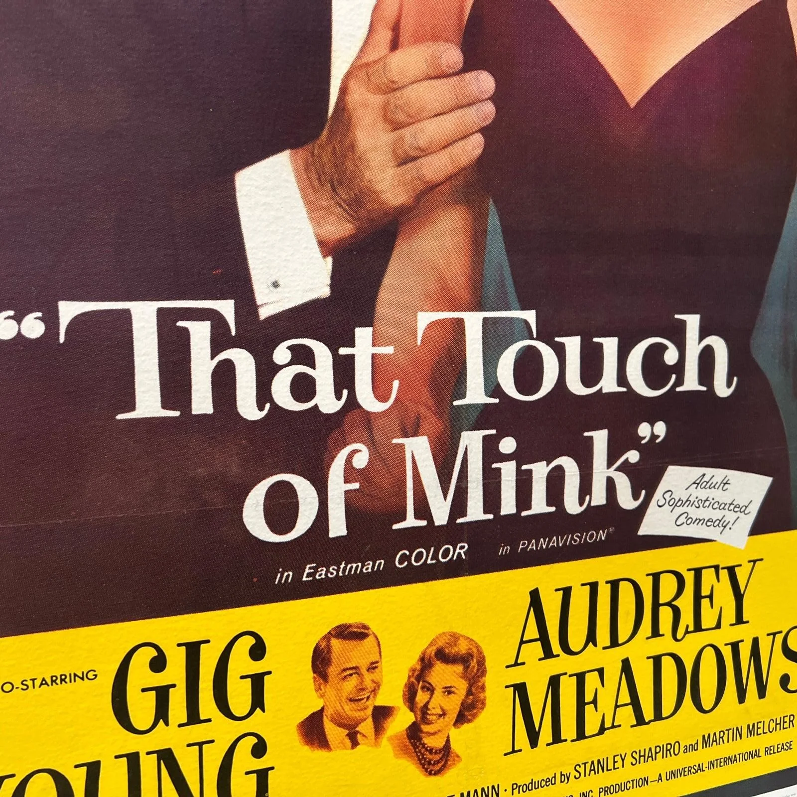 That Touch of Mink Original US One Sheet LINEN BACKED 1962 Film Poster Day/Grant, изображение 4