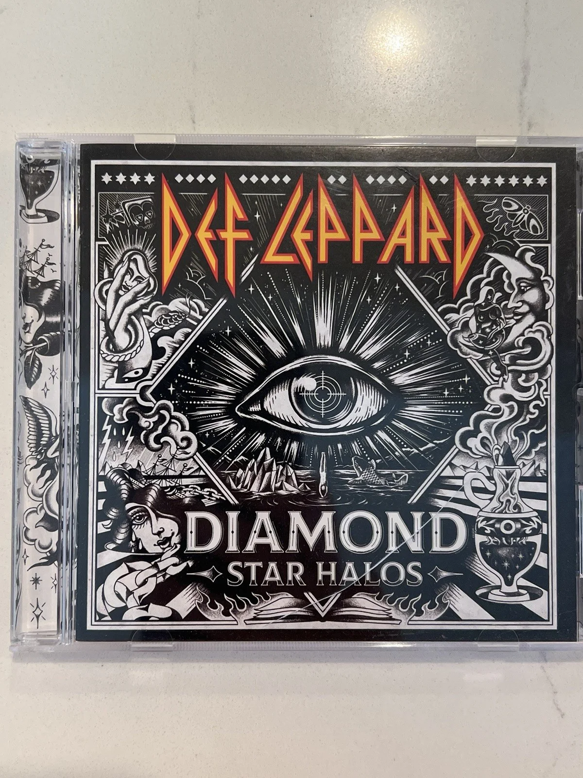 DEF LEPPARD COA SIGNED DIAMOND STAR HALOS CD W/ AUTOGRAPHED SIGNED INSERT ACOA 1, image 3