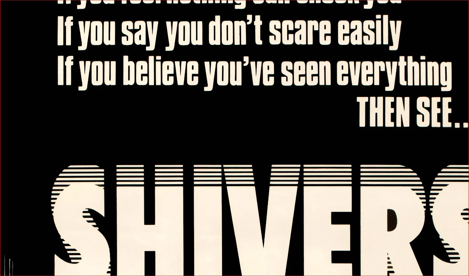 Shivers - 1975 Sci-Fi / Horror Film Restored 27.2" x 41" US One Sheet Poster, image 4
