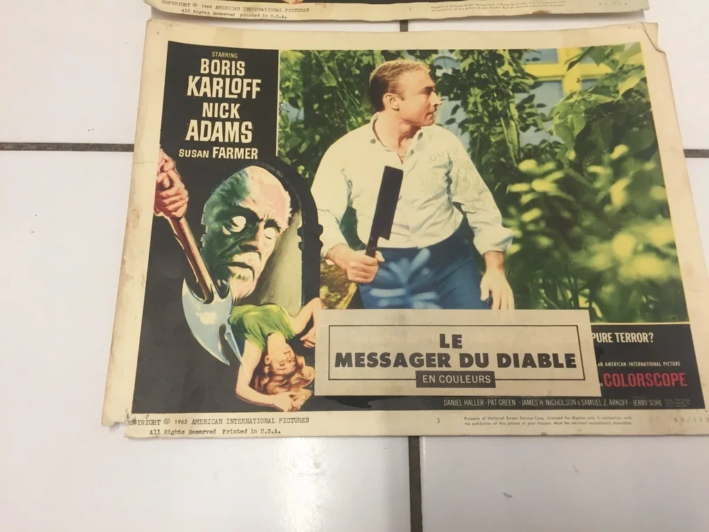 Die, Monster, Die (Boris Karloff) 1965 lobby cards x2, изображение 2